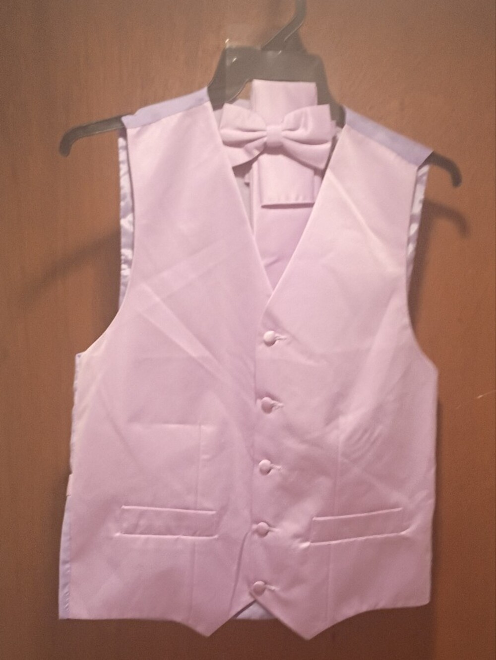 Milano Lilac Men's Vest with Matching Handkerchief, Tie And Bow Tie